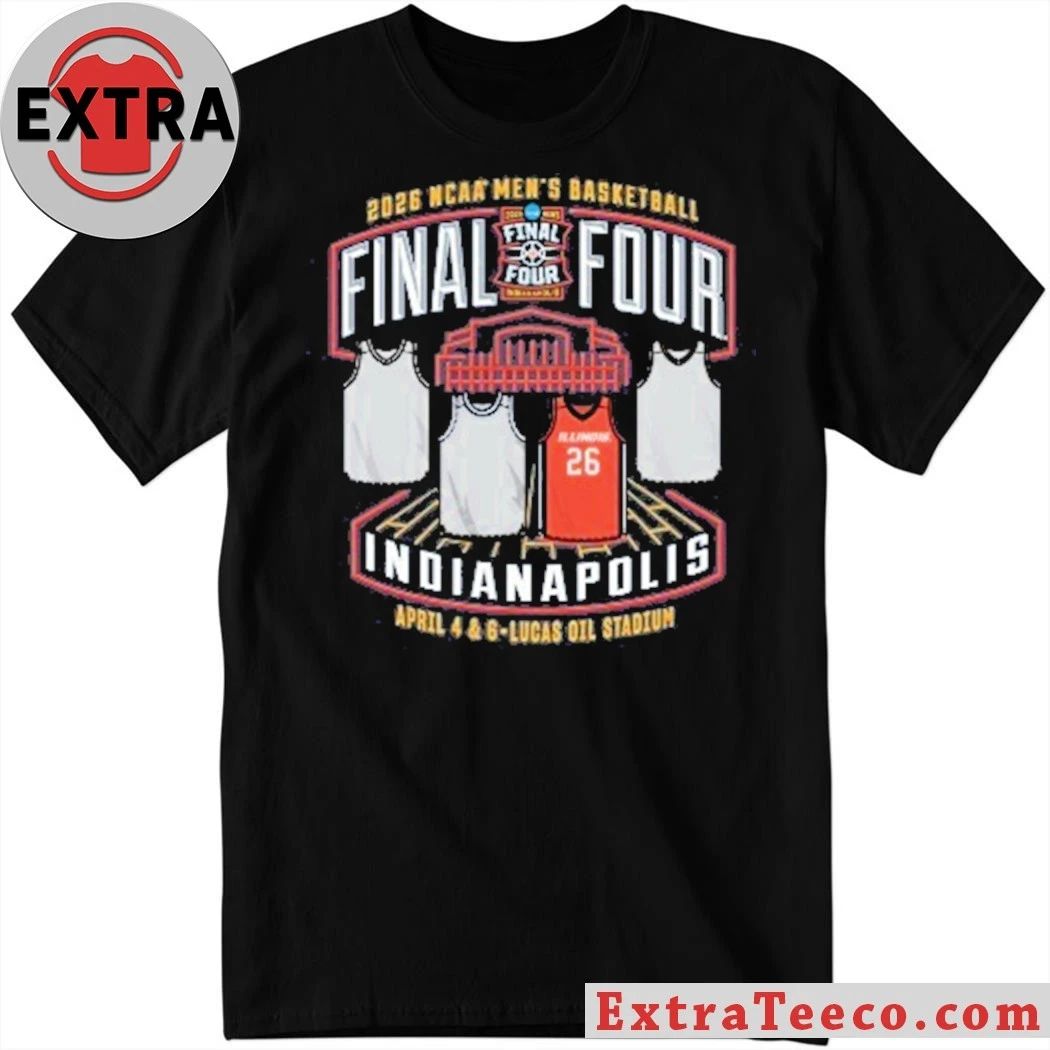 Illini Men’s Basketball 2026 Final Four 4-Team Jersey Graphic T-Shirt