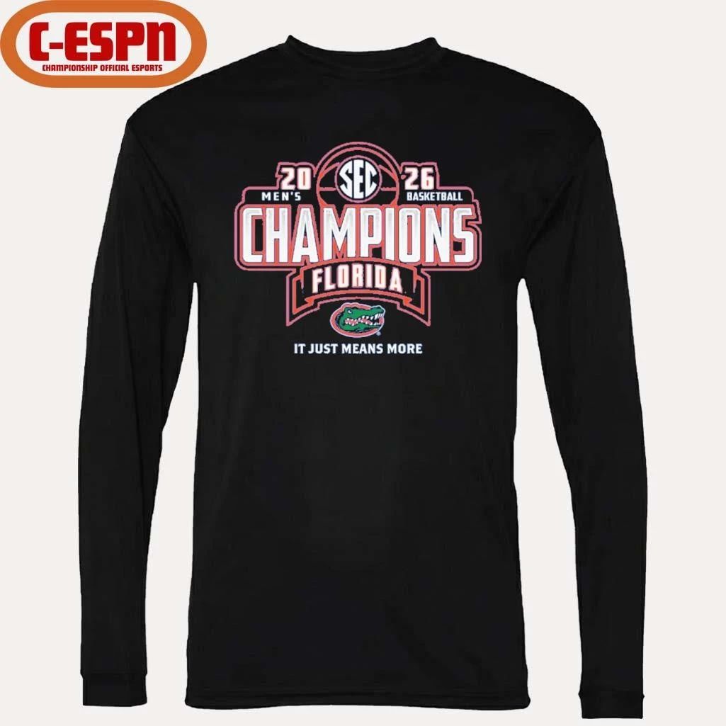 Florida Gators 2026 SEC Men’s Basketball Regular Season Champions Locker Room T-Shirt