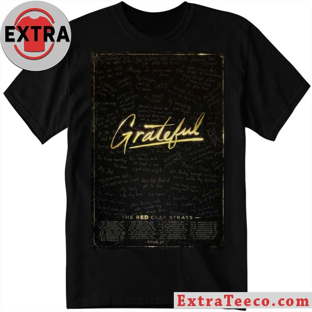 The Red Clay Strays 2026 Grateful Tour Poster T-Shirt