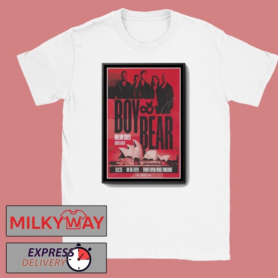 Boy and Bear Sydney Opera House Forecourt Dec 14 2025 Poster shirt