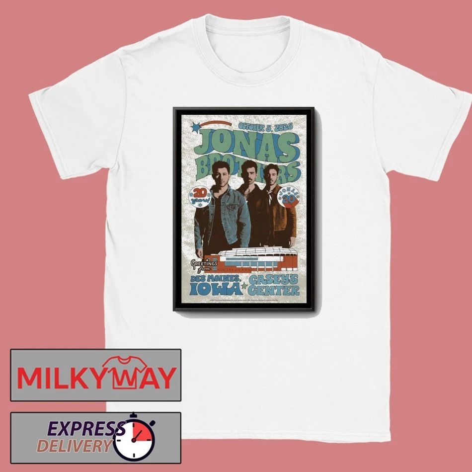 Jonas Brothers Fall Tour 2025 Des Moines, IA, USA Poster shirt