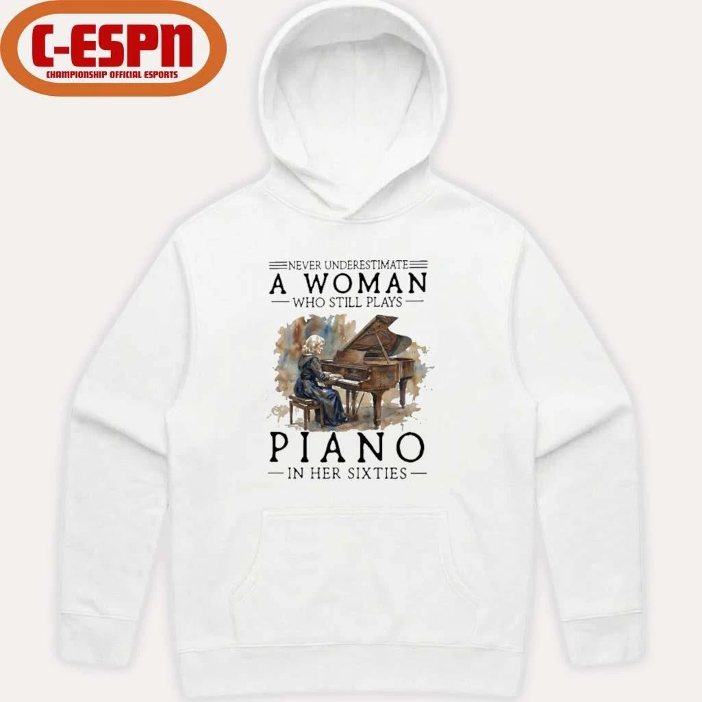Never Underestimate Old Woman Who Still Plays Piano In Her Sixties Shirt