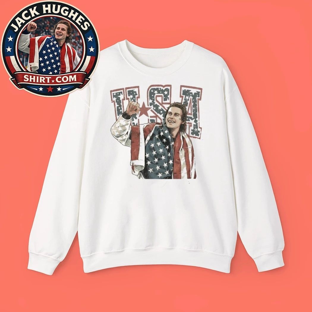 Jack Hughes Usa Gold Hockey 2026 Hoodie Shirt