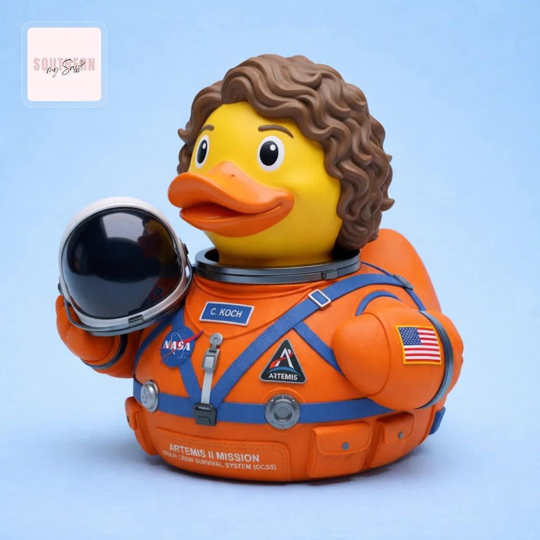 NASA Artemis II Mission C. Koch Astronaut Rubber Duck