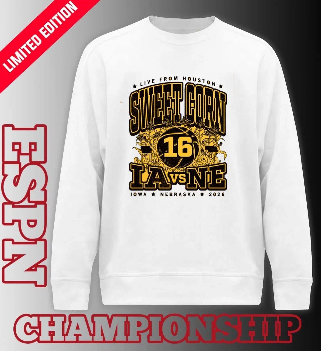 Iowa Vs Nebraska Sweet Corn 16 Max Collegiate Shirt