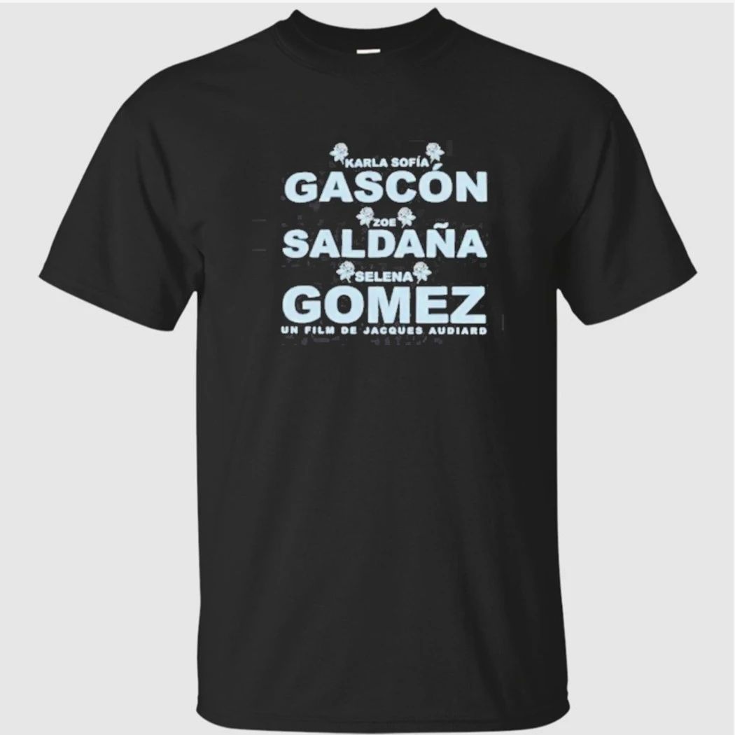 Karla Sofía Gascón Zoe Saldaña and Selena Gomez Shirt