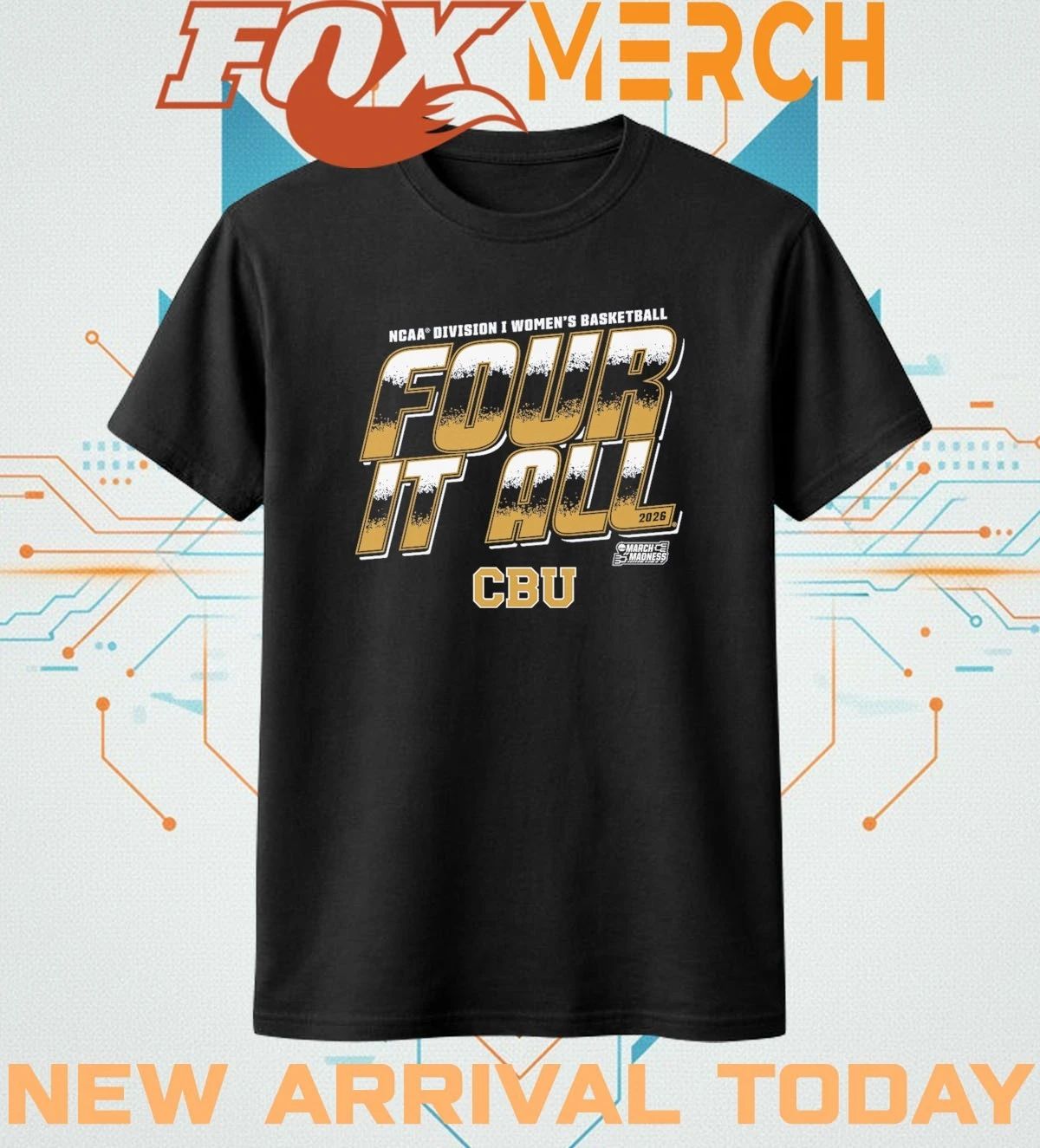 California Baptist Lancers 2026 NCAA Division I Women’s Basketball Four It All t-shirt