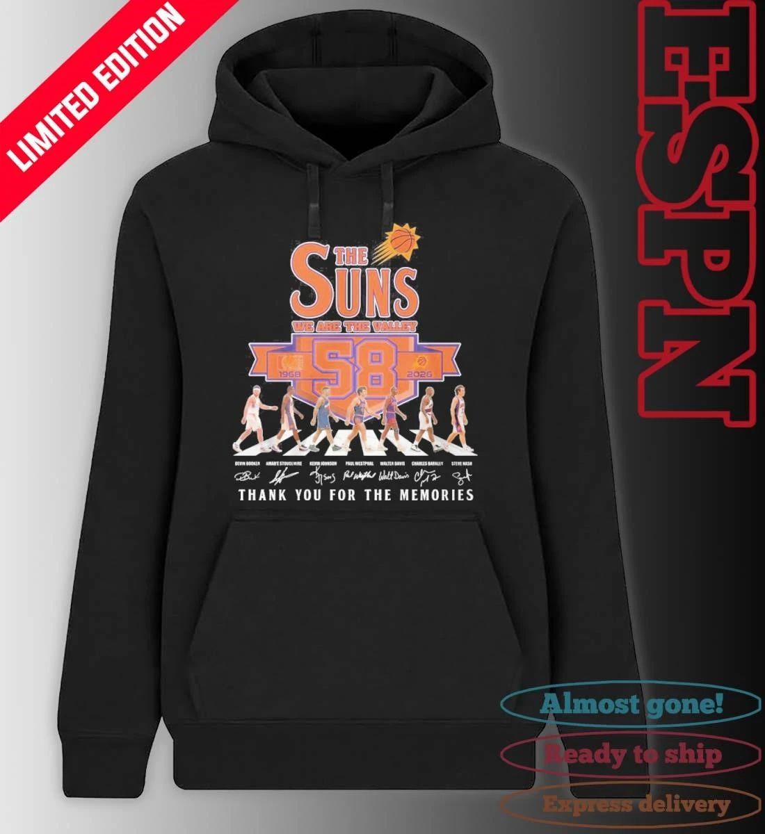 The Phoenix Suns Abbey Road 58th Anniversary 1968-2026 Shirt