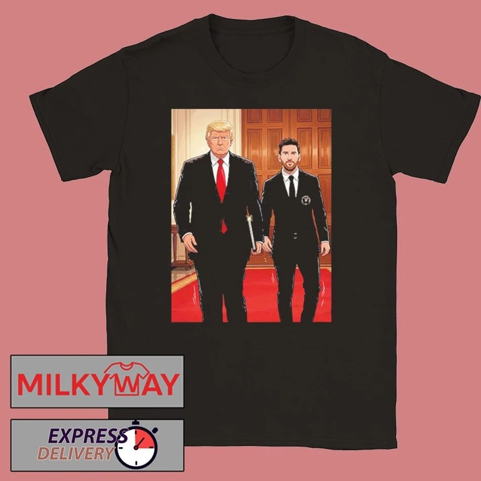 Leo Messi Meets Donald Trump Inter Miami Champions MLS Cup at the White House shirt
