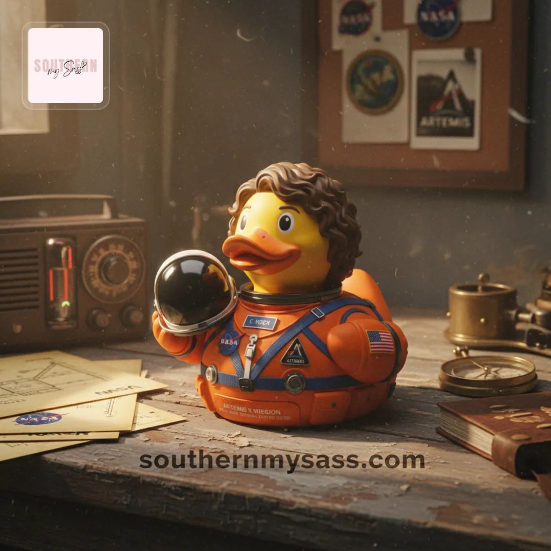 NASA Artemis II Mission C. Koch Astronaut Rubber Duck