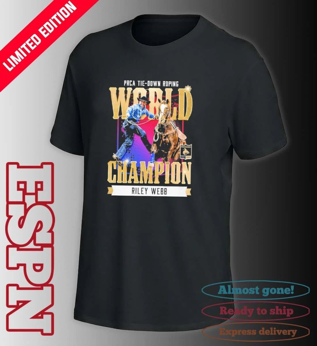 Riley Webb NFR 2025 Tie Down Champion T-Shirt