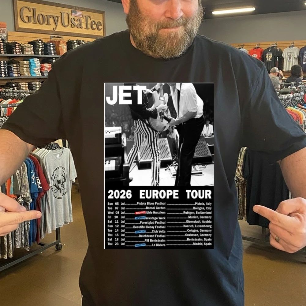 Jet Band 2026 Europe Tour Poster Shirt