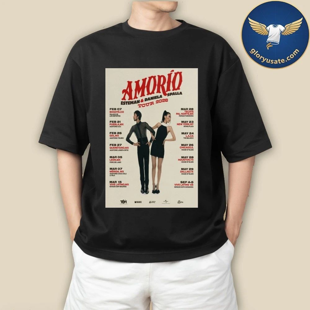 Esteman & Daniela Spalla Amorio Tour 2026 Poster Shirt
