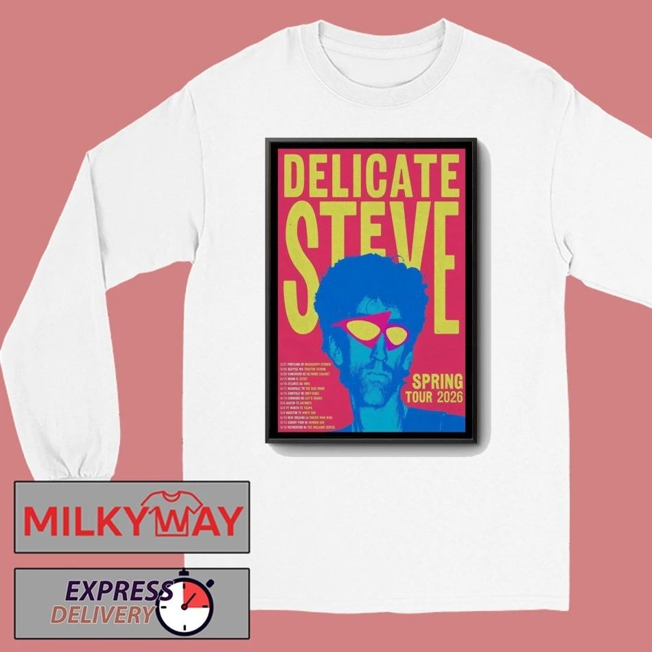 Delicate Steve Announces Spring Tour 2026 Poster shirt