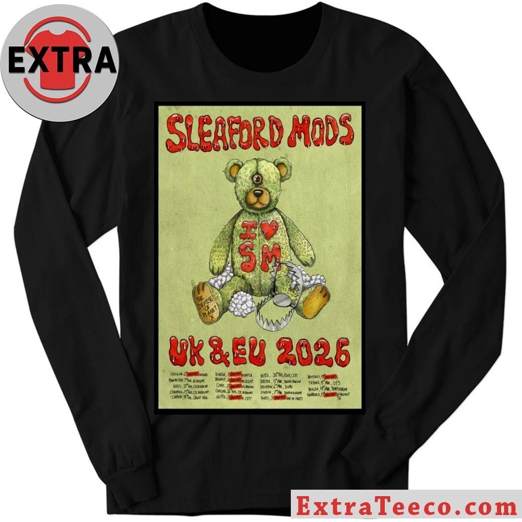 Sleaford Mods UK-EU 2026 Tour Poster T-Shirt
