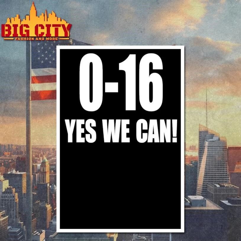 Lions 0-16 Yes We Can Shirt Grapjhic Shirt