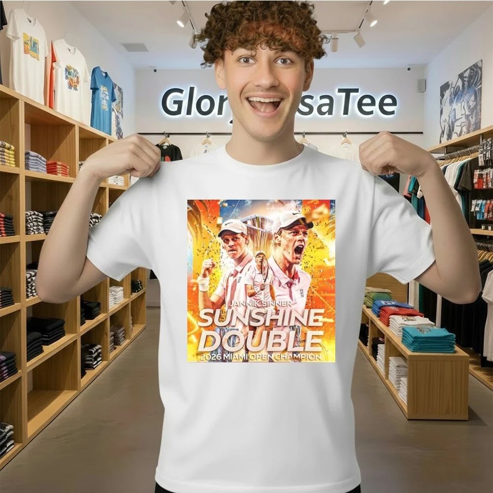 Congrats Jannik Sinner 2026 Miami Open Champion Double Sunshine Archive T-Shirt