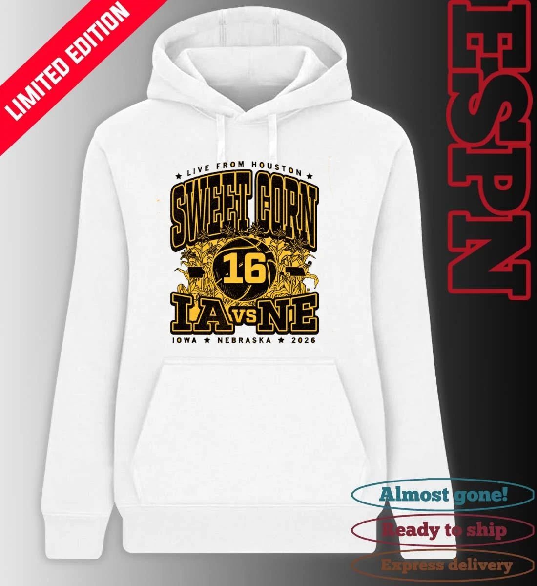 Iowa Vs Nebraska Sweet Corn 16 Max Collegiate Shirt