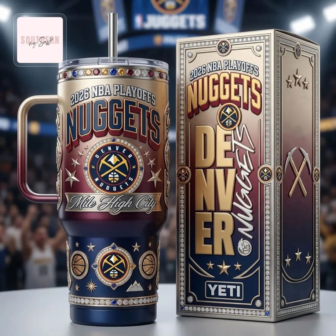 YETI Denver Nuggets 2026 NBA Playoffs 40oz Insulated Tumbler with Handle
