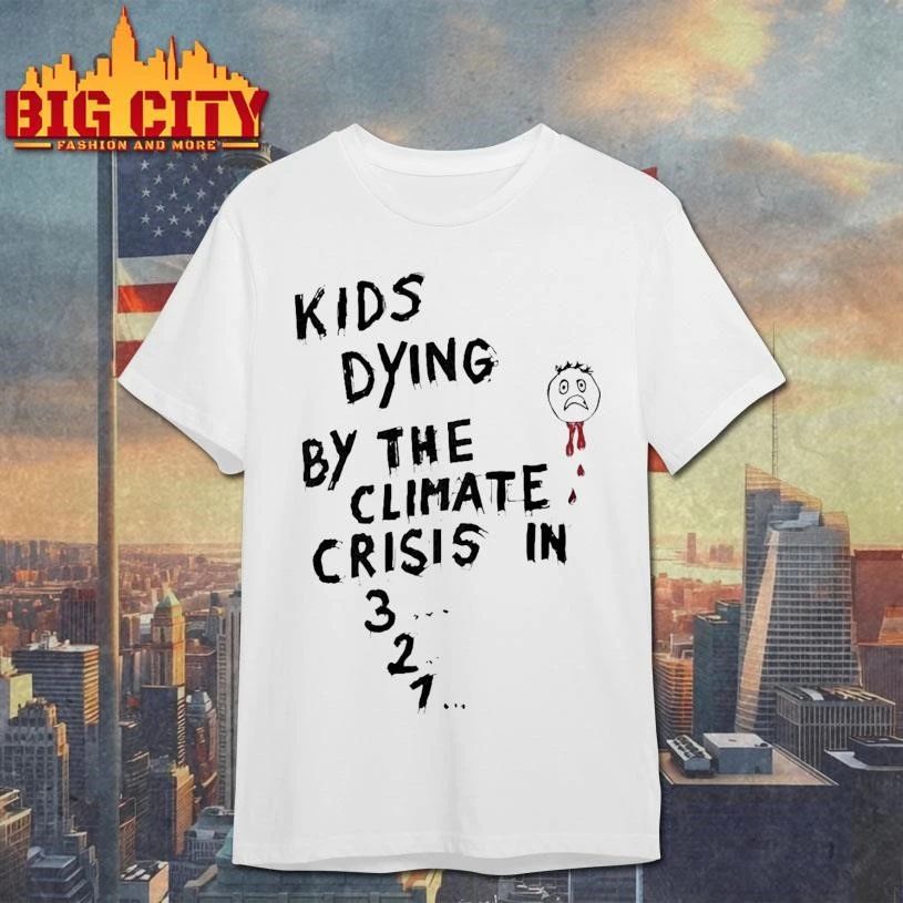 Kids dying by the climate crisis in 3,2,1 graphic shirt