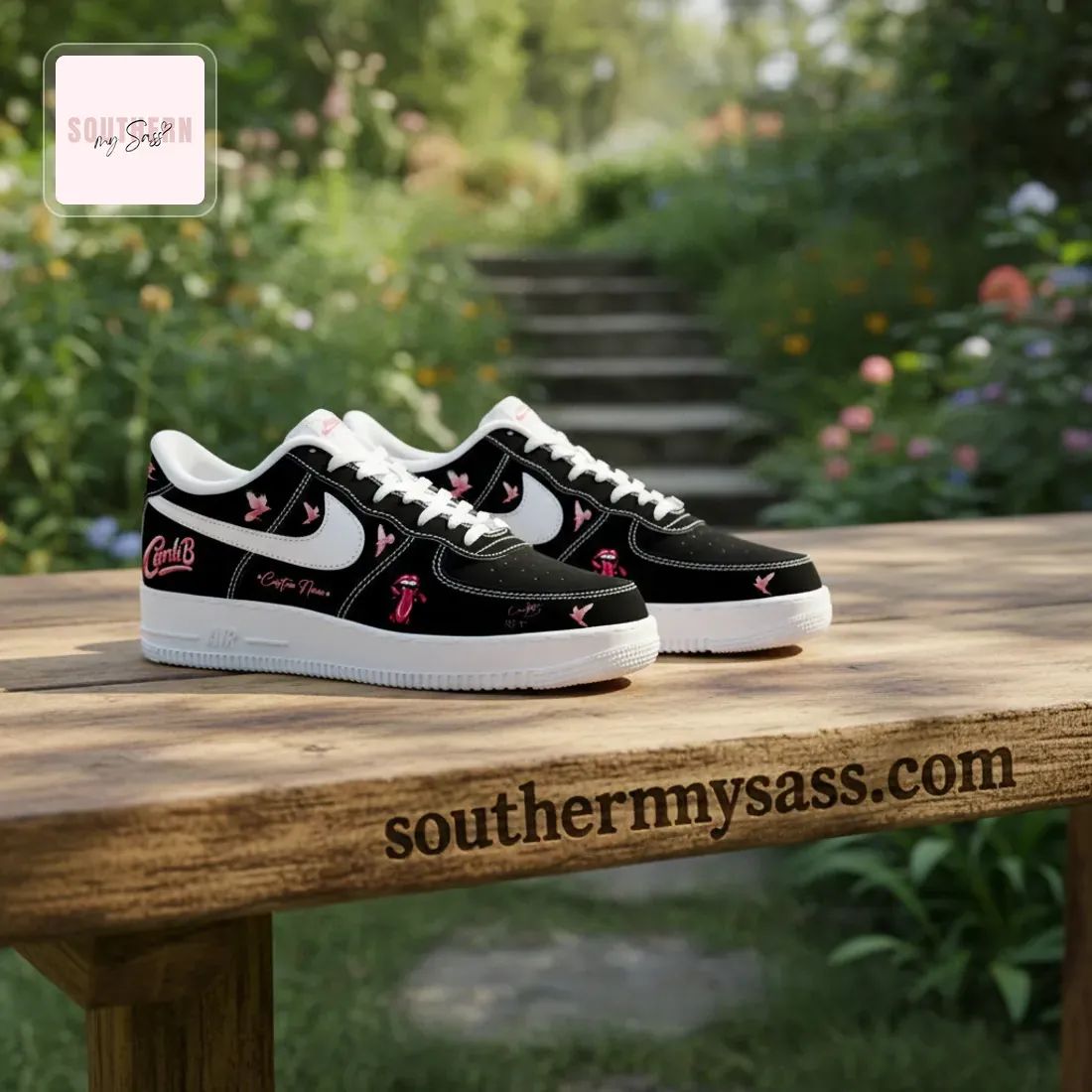 Cardi B Custom Name Air Force 1 Sneakers