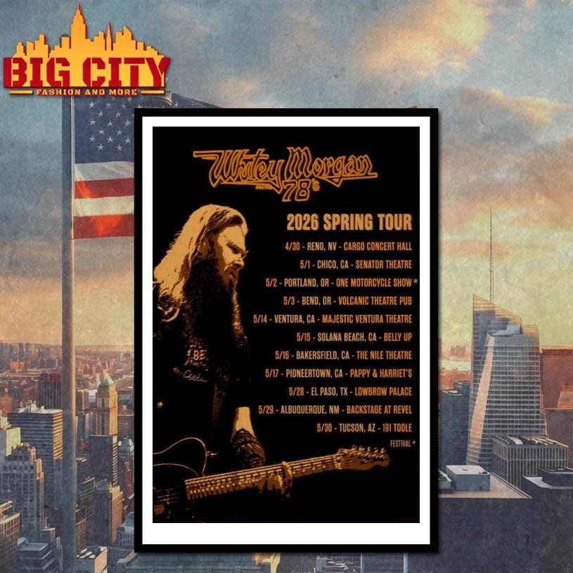 Whitey Morgan Spring 2026 Shows Poster Shirt