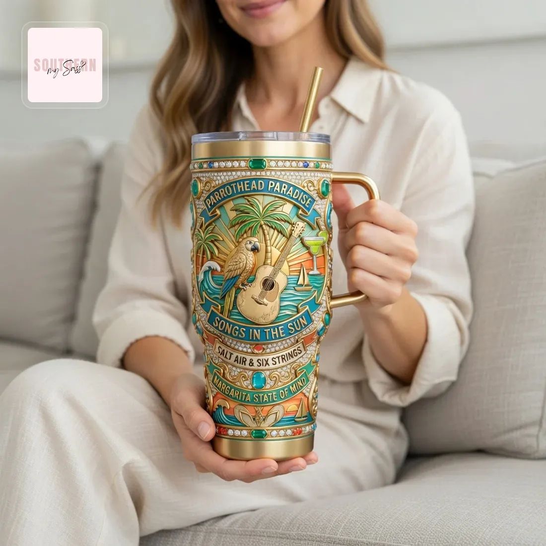 Jimmy Buffett Island Legend Parrothead Edition Luxury 40oz Tumbler With Handle
