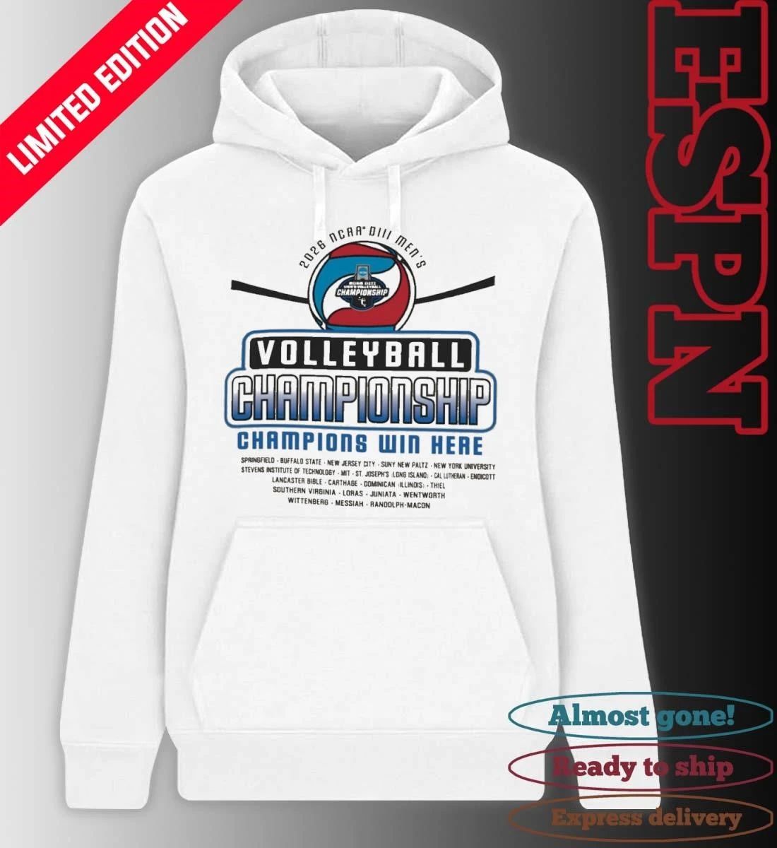 2026 NCAA DIII Men’s Volleyball Championship Champions Win Here T-Shirt