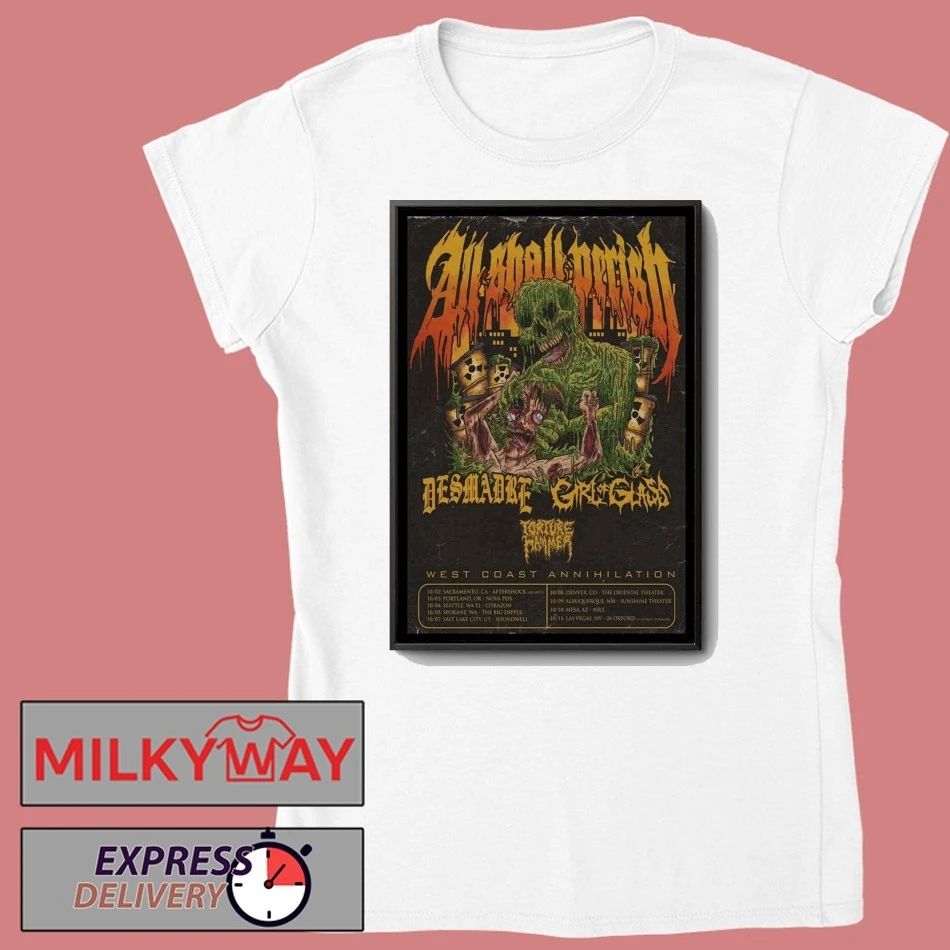 All Shall Perish West Coast Annihilation October 2025 Poster shirt