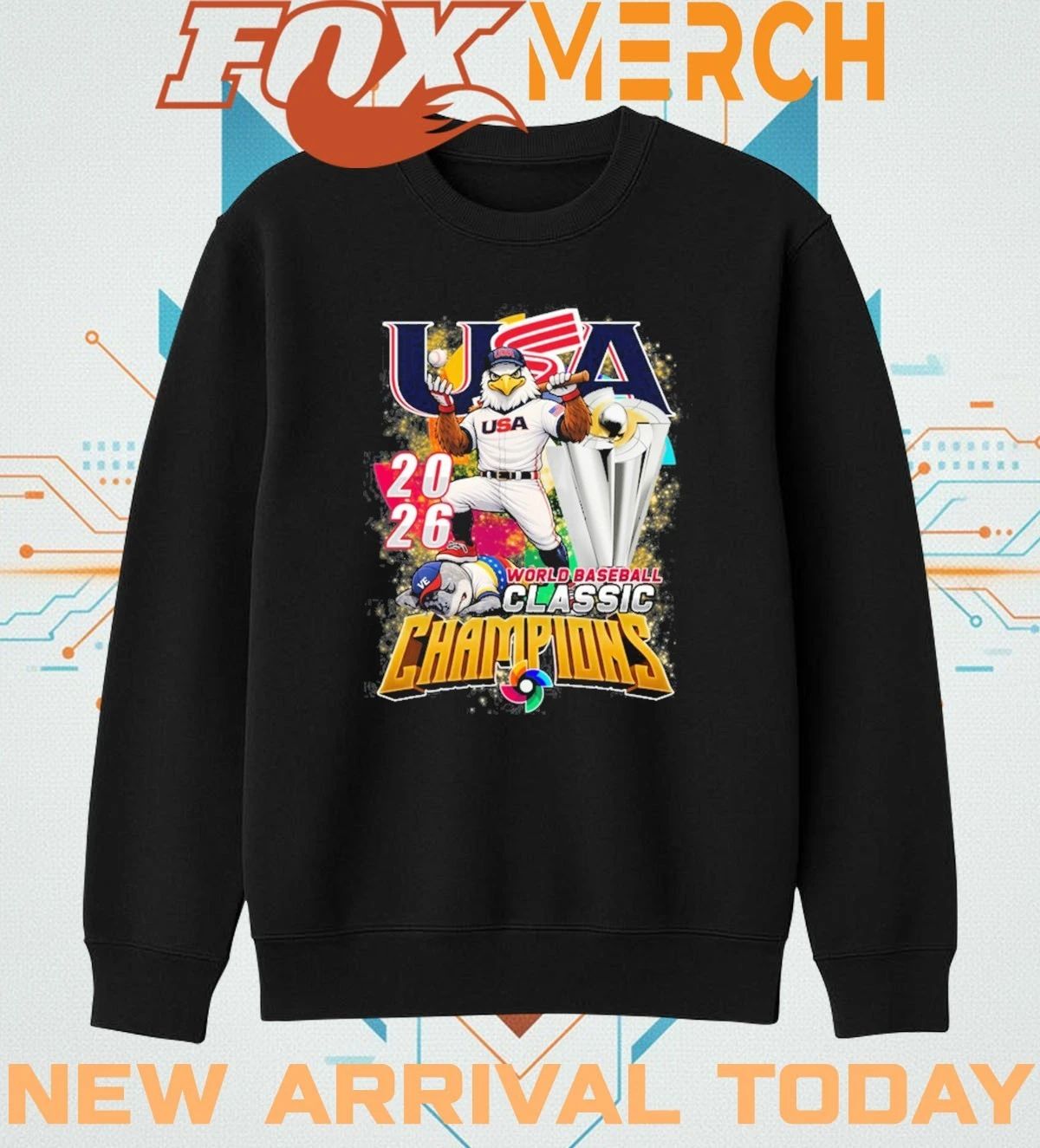USA Team 2026 World Baseball Classic Champions mascot t-shirt