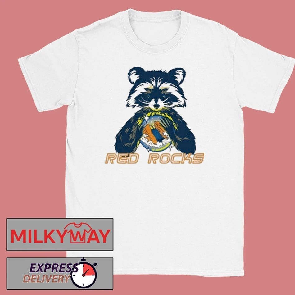 Red Rocks Crystal Ball Raccoon T-Shirt