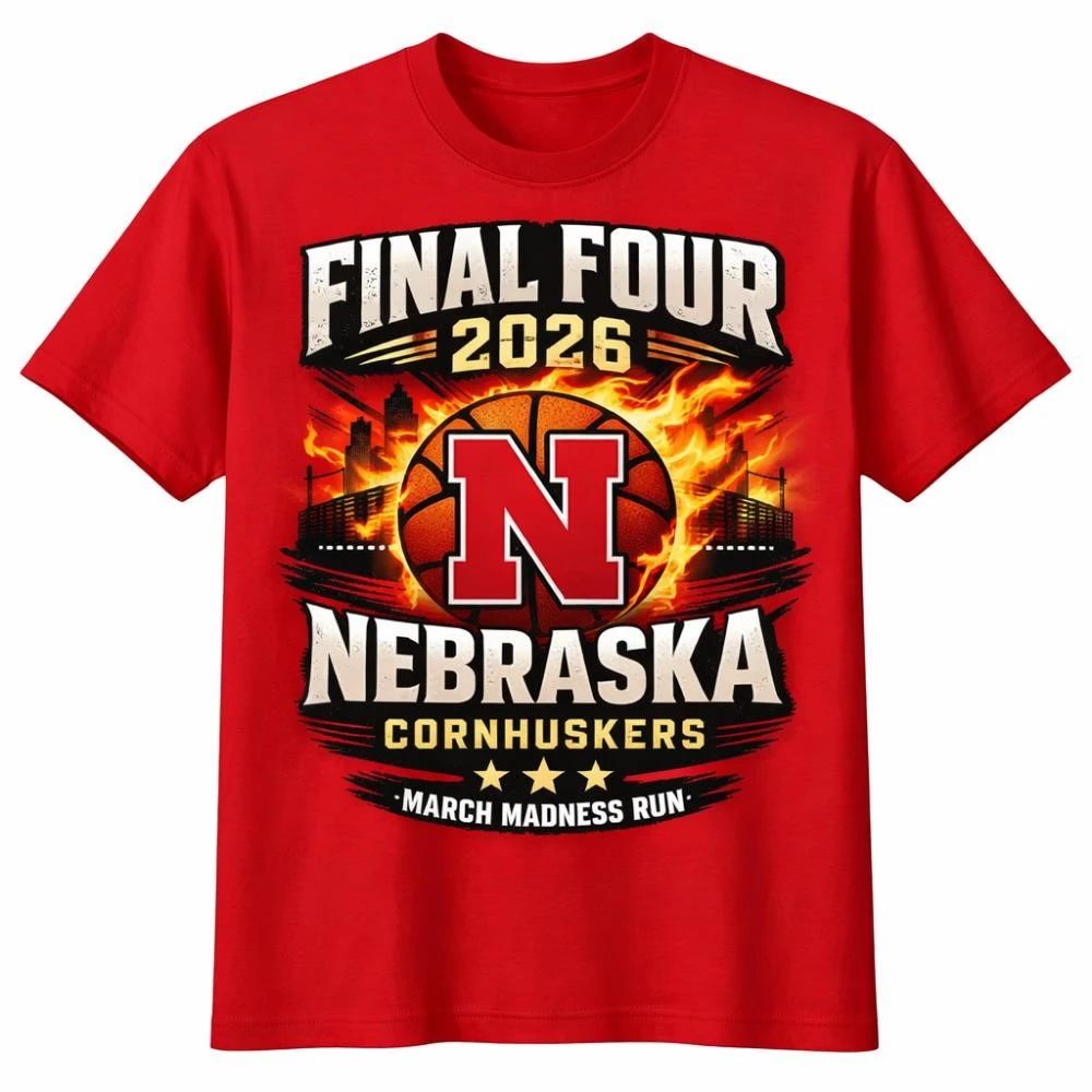 NKCtees Nebraska Cornhuskers Final Four 2026 Shirt – March Madness Road To Glory Graphic Tee