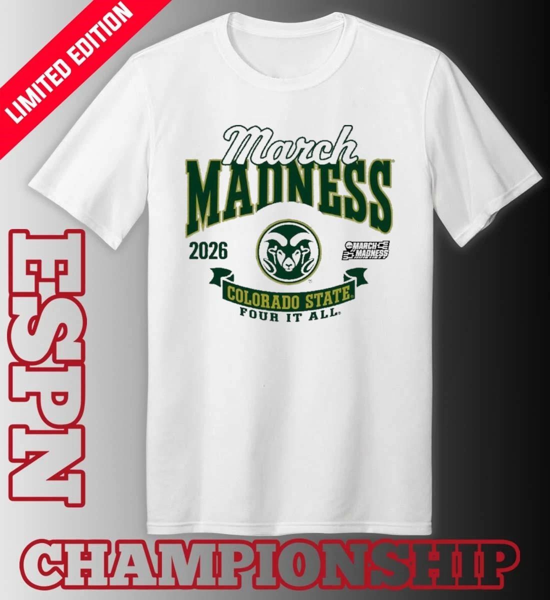Colorado State Rams Women’s Basketball 2026 NCAA March Madness Bound T-Shirt