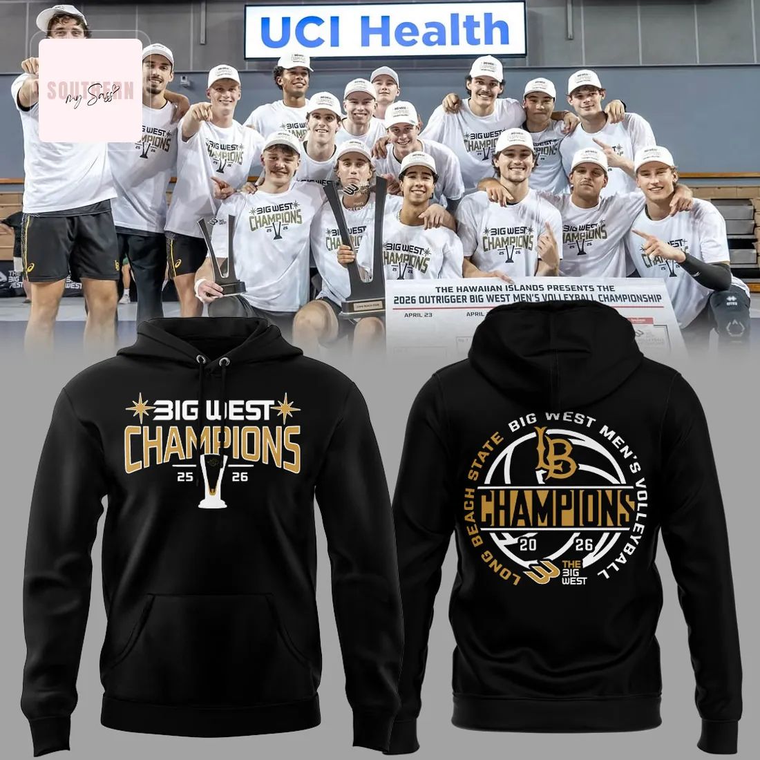 Long Beach State Men’s Volleyball 2026 Big West Champions Commemorative Hoodie