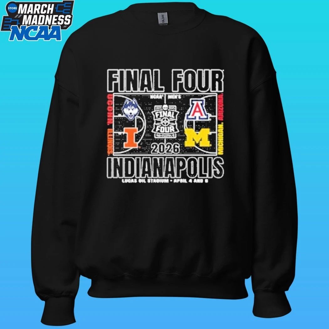 Michigan Wolverines Men’s Basketball Final Four 4-team Court Shirt