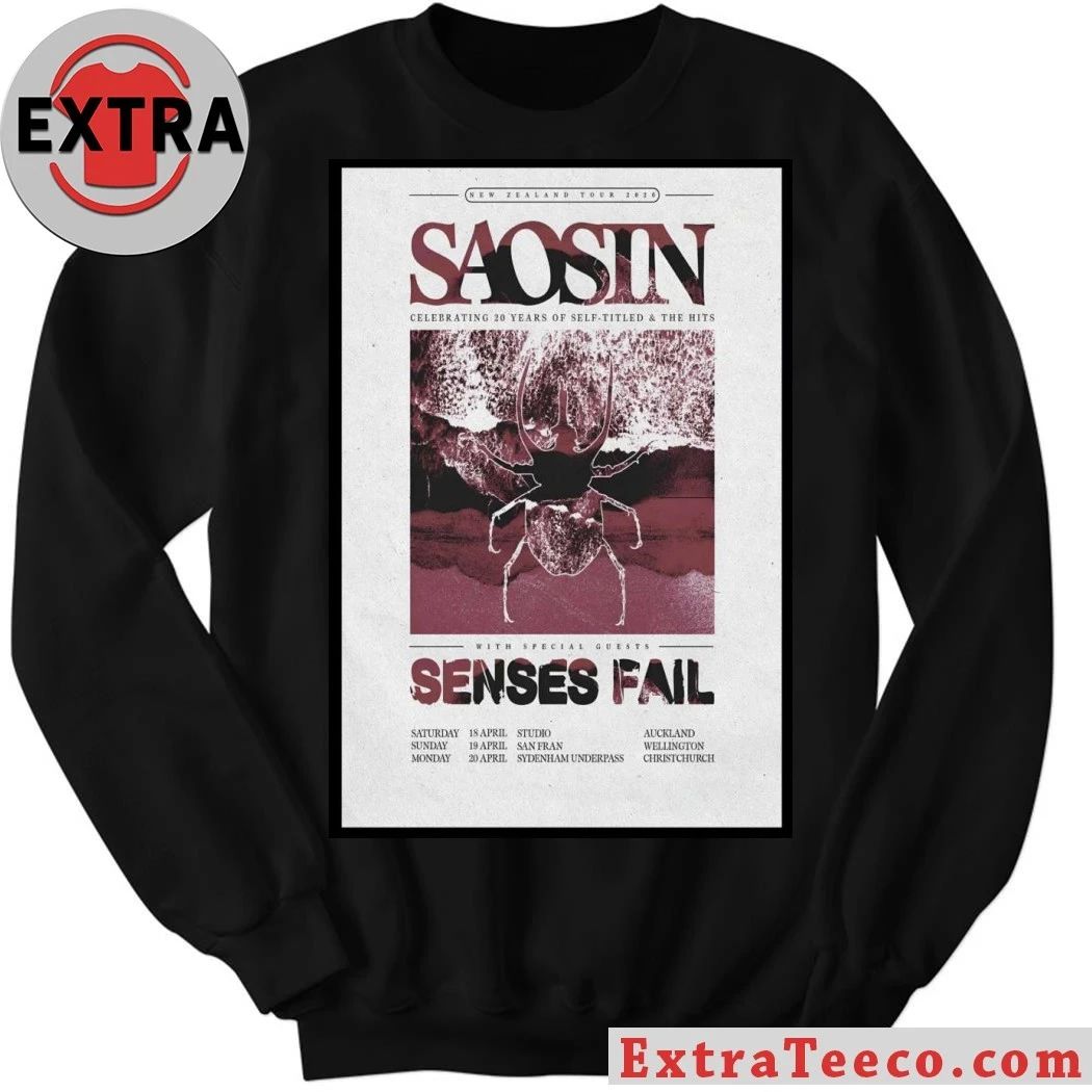 Saosin 2026 New Zealand Tour Poster Shirt