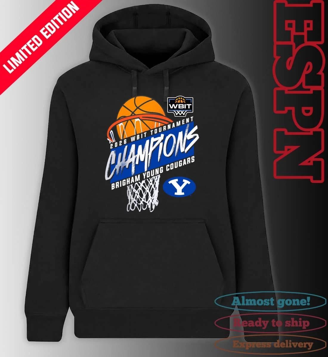 BYU Cougars 2026 WBIT Tournament Champions T-Shirt