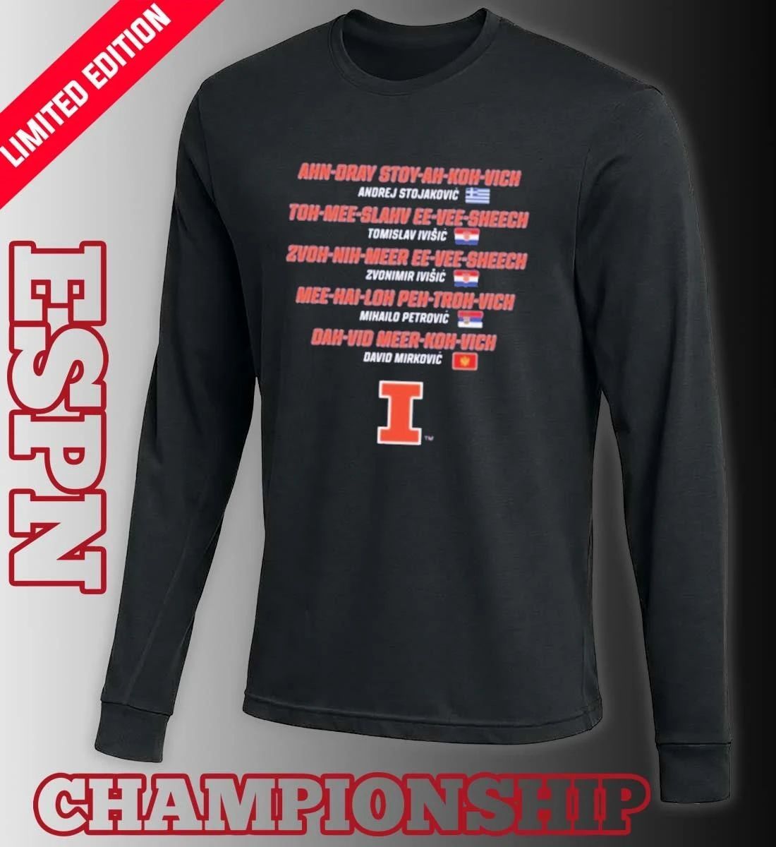 Illinois Men’s Basketball One-Off Players T-Shirt