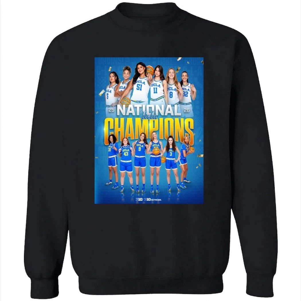 UCLA Bruins Women’s Basketball National Champions NCAA Women’s Basketball Championship Basketball 2026 Team Portrait Victory Poster Shirt
