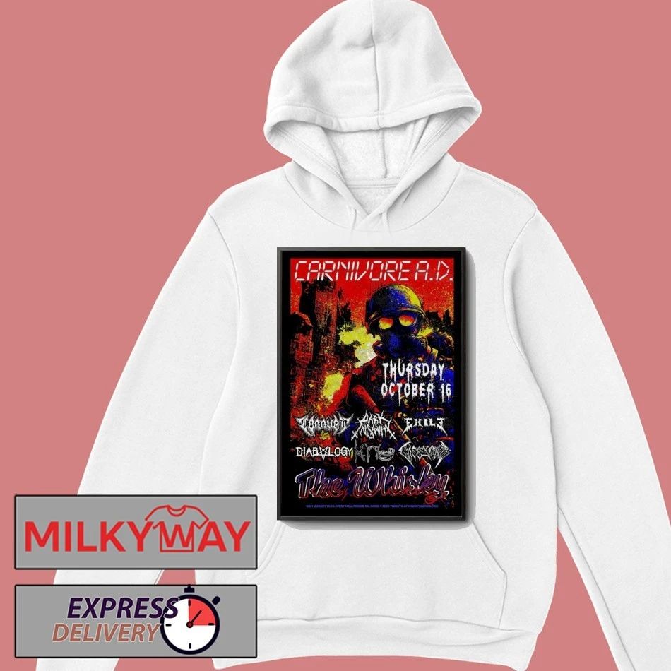 Carnivore A.D Whisky a Go Go, West Hollywood, CA Show 2025 Poster shirt