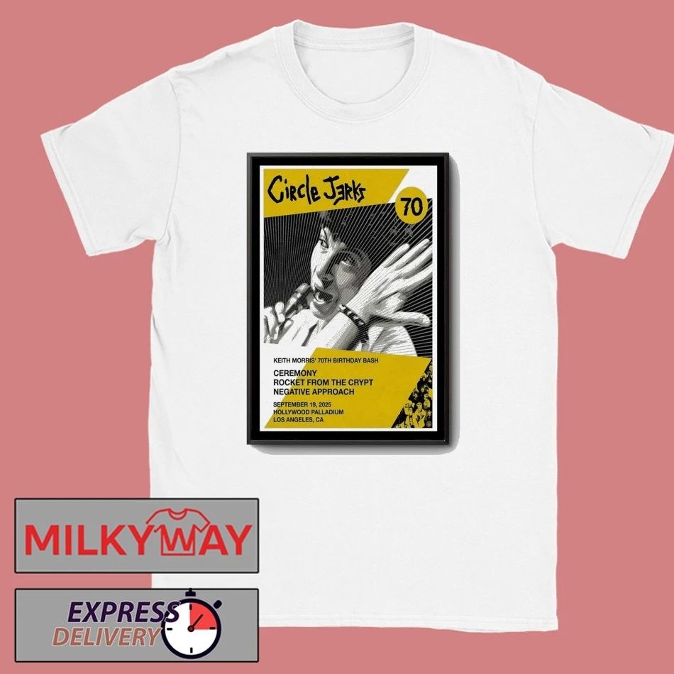 Circle Jerks Sep 19, 2025 Hollywood Palladium, Hollywood, CA Poster shirt