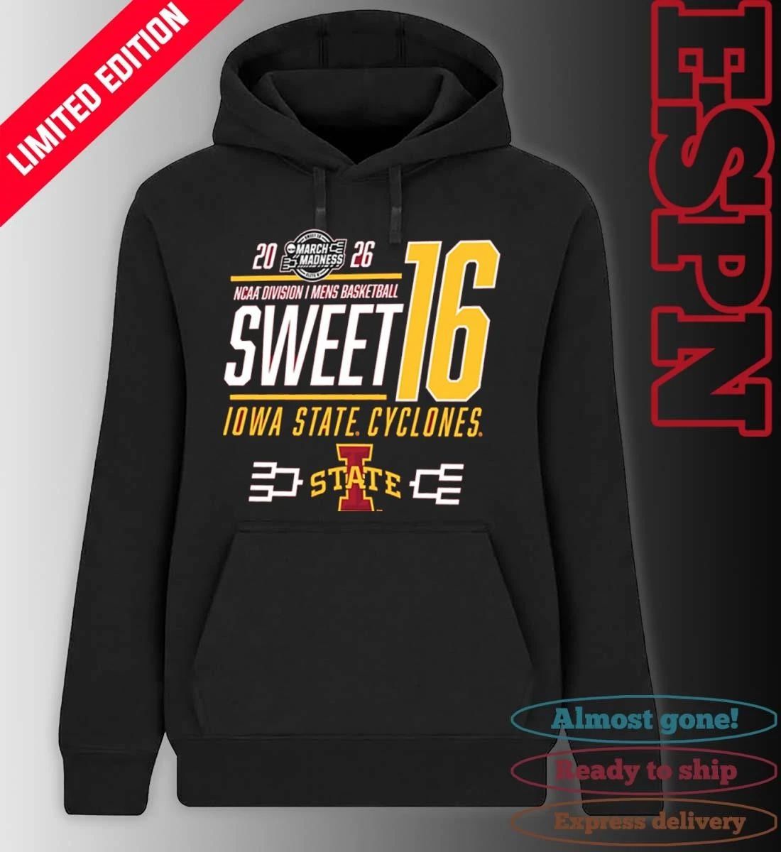 Iowa State Cyclones NCAA Men’s Basketball Sweet 16 Shirt