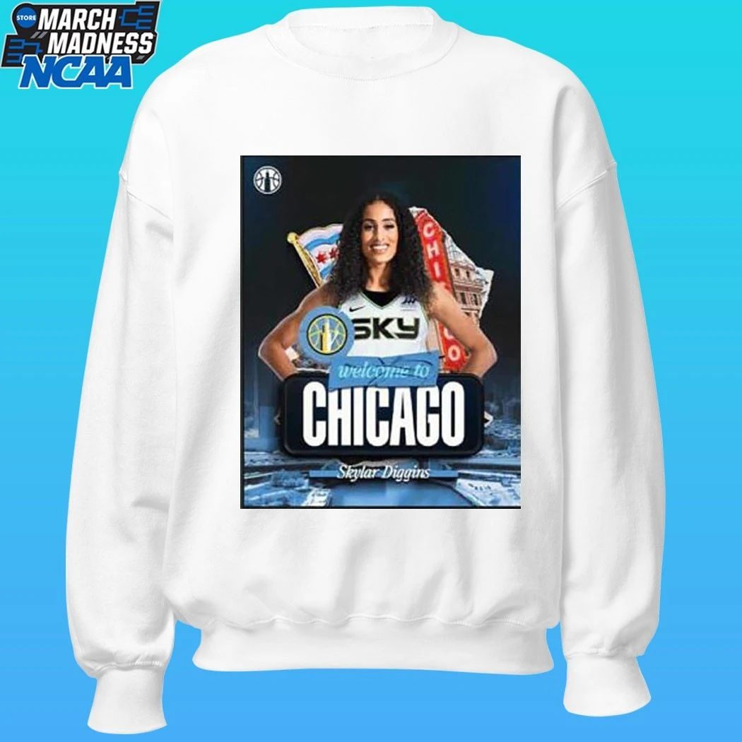 Welcome Skylar Diggins To Chicago Sky WNBA 2026 Black Shirt