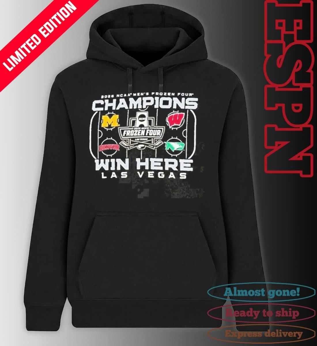 Men’s Frozen Four Champions Win Here 4 Teams Shirt