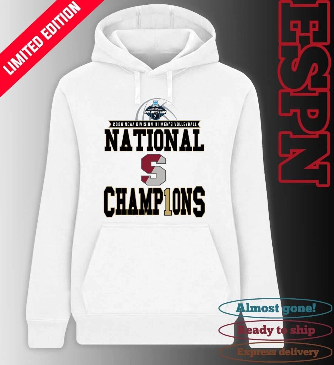 Springfield Pride 2026 NCAA DIII Men’s Volleyball National Champions Locker Room T-Shirt