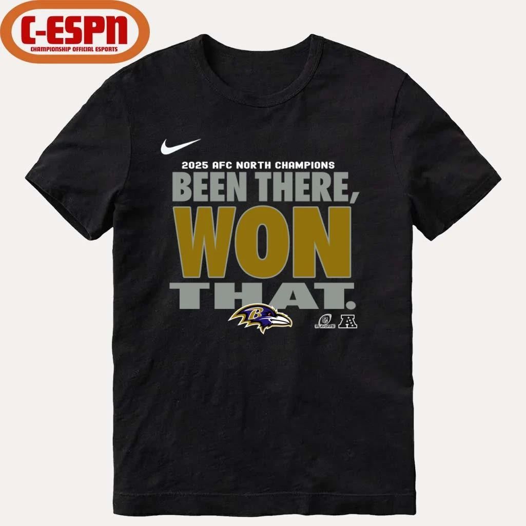 Been There, Won That Baltimore Ravens AFC North Division Champions T-Shirt