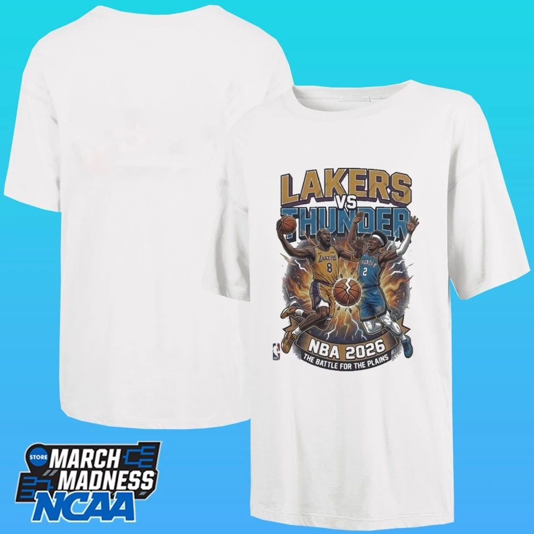 Lakers Vs Thunder NBA 2026 The Battle For The Plains Shirt