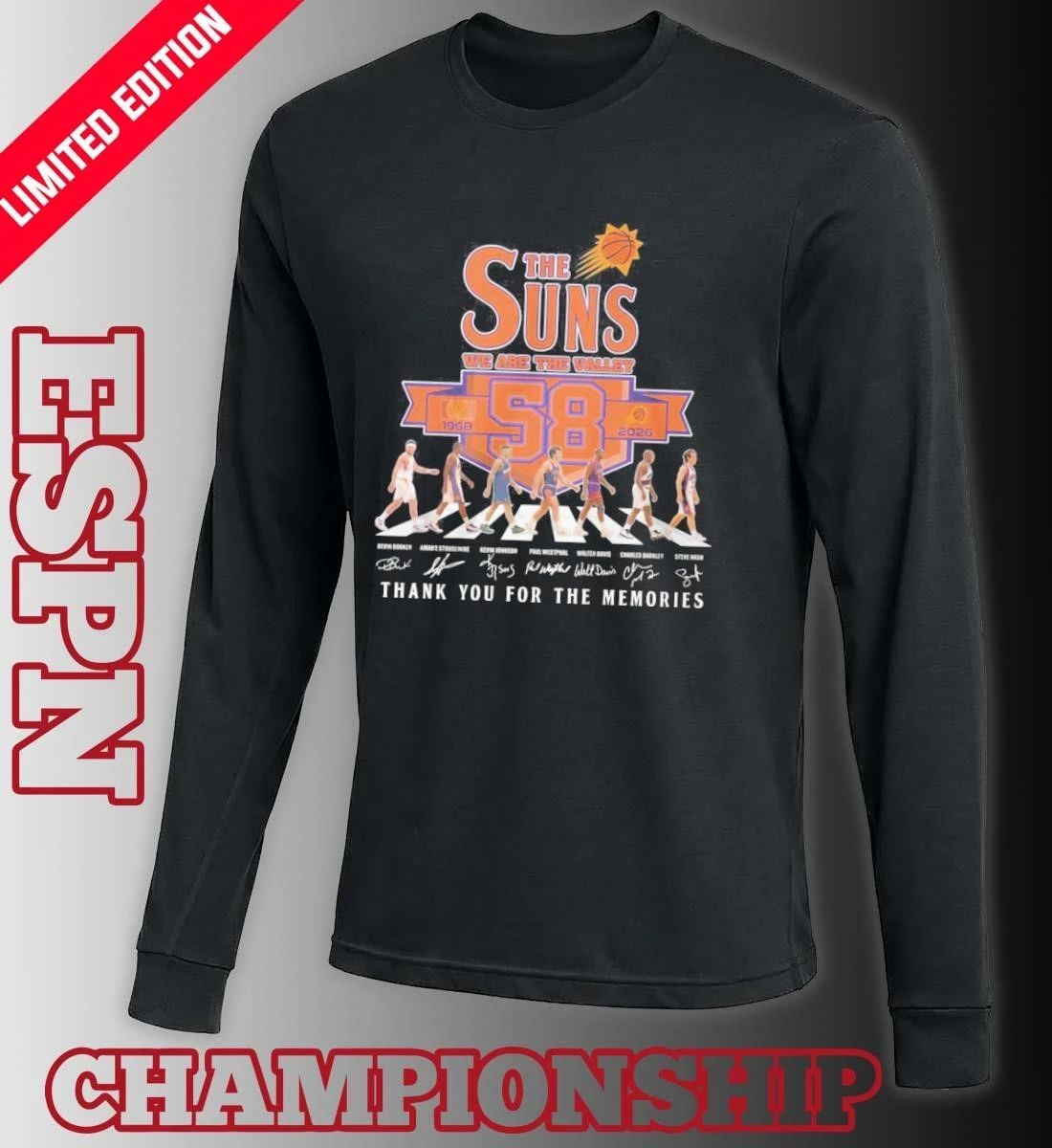 The Phoenix Suns Abbey Road 58th Anniversary 1968-2026 Shirt