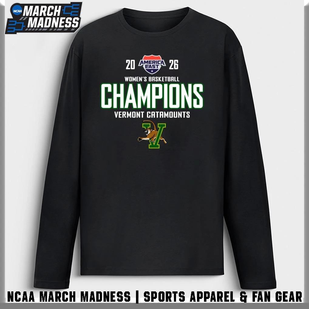 Vermont Catamounts Women’S Basketball 2026 America East Champions T-Shirt