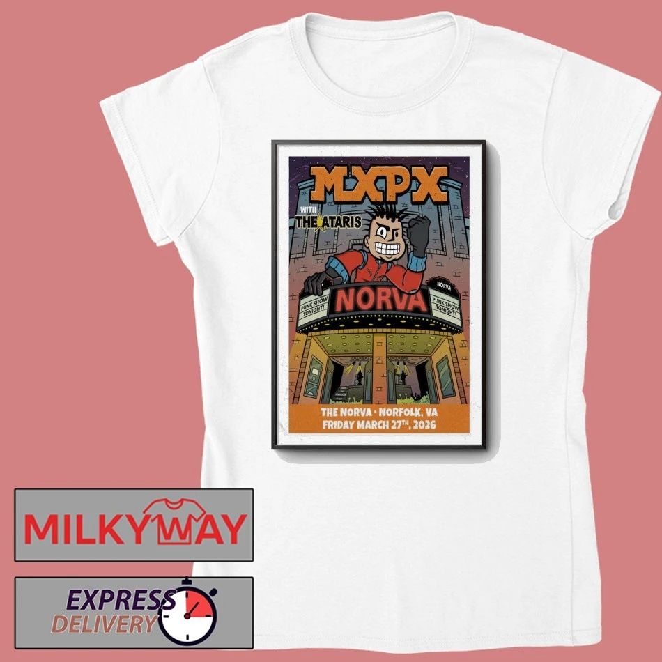 MXPX Norfolk, VA March 27 2026 The NorVa Tour Poster shirt